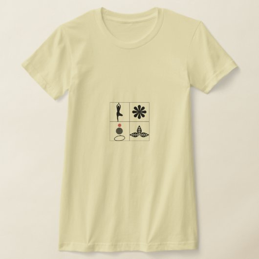 YOGA Graphic T-Shirt – Minimalist Wellness Tee Tシャツ (レイダウン)