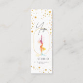 Yoga Health And Wellness Holistic Gold Stars スキニー名刺 (正面)