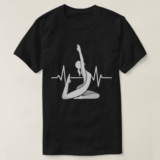 Yoga Heartbeat Mindful Energy Tシャツ (デザイン正面)