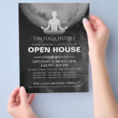 Yoga Instructor B&W Meditation Pose ZEN Open House チラシ (手)