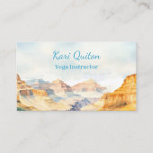 Yoga Instructor Canyon Watercolor 名刺 (正面)