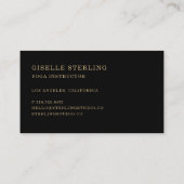 Yoga Instructor Celestial Sun Moon 名刺 (裏面)