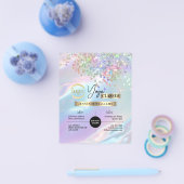 Yoga Instructor Classes Logo Holographic Opal チラシ (シングル)