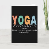 Yoga Instructor Definition Normal Only Cooler Teac カード (正面)