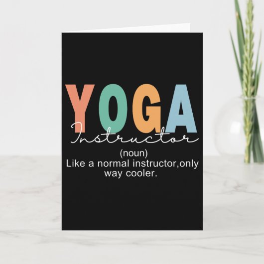 Yoga Instructor Definition Normal Only Cooler Teac カード (正面)