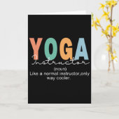 Yoga Instructor Definition Normal Only Cooler Teac カード (黄色い花)