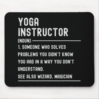 Yoga Instructor Definition Shirts Funny Job Title  マウスパッド