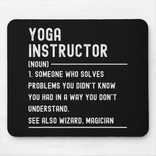 Yoga Instructor Definition Shirts Funny Job Title  マウスパッド (正面)