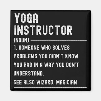 Yoga Instructor Definition Shirts Funny Job Title  マグネット