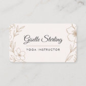 Yoga Instructor Floral 名刺 (正面)