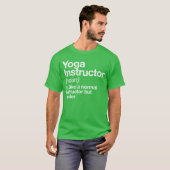 Yoga Instructor Funny Definition Gymrainer Coach S Tシャツ (正面フル)