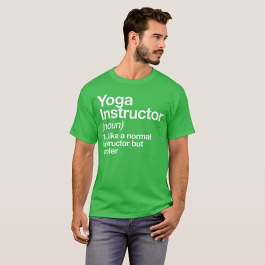 Yoga Instructor Funny Definition Gymrainer Coach S Tシャツ (正面フル)