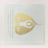 Yoga Instructor Meditation Pose Bodhi Leaf Quotes  ジグソーパズル (横)