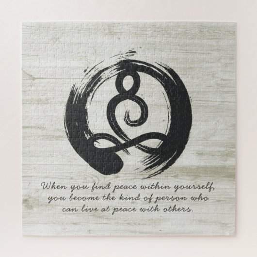 Yoga Instructor Meditation Pose Zen Symbol Quotes ジグソーパズル (縦)