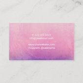 Yoga Instructor Modern Lotus Floral Mandala 名刺 (裏面)