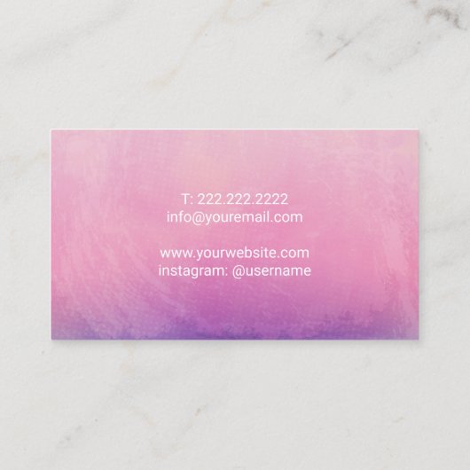 Yoga Instructor Modern Lotus Floral Mandala 名刺 (裏面)