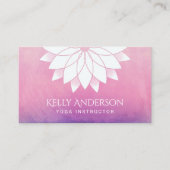 Yoga Instructor Modern Lotus Floral Mandala 名刺 (正面)