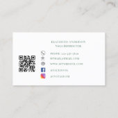 Yoga Instructor pose green retro slogan 名刺 (裏面)