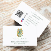 Yoga Instructor pose green retro slogan 名刺