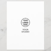 Yoga Instructor Teacher White Promotional Business チラシ (裏面)