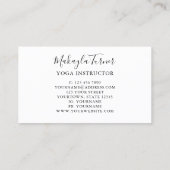 Yoga Instructor Tree of Life 名刺 (裏面)
