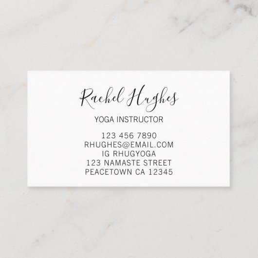 Yoga Instructor Tree Of Life 名刺 (裏面)