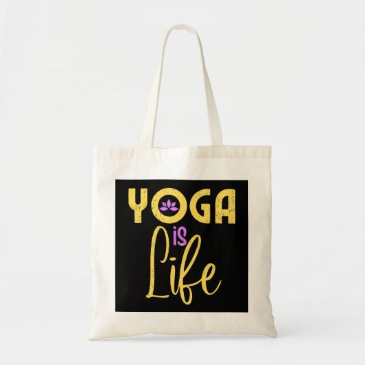 Yoga Is Life Yoga Meditaion トートバッグ (正面)