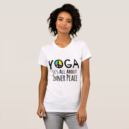 Yoga It's All About Inner Peace Tシャツ (正面フル)