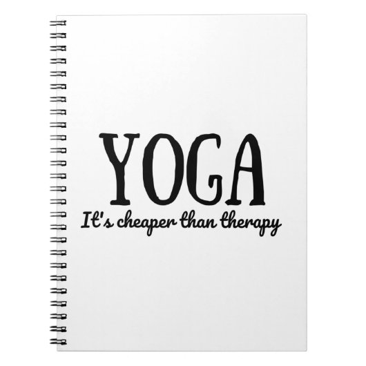 Yoga It's Cheaper Than Therapy ノートブック (正面)