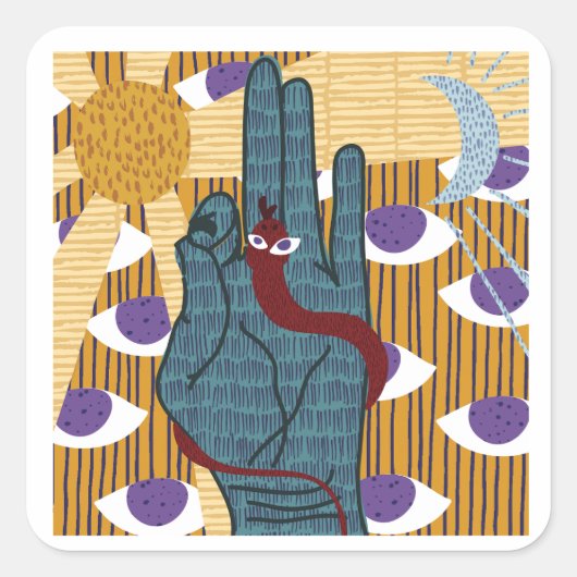 Yoga Kundalini shakti スクエアシール (正面)