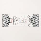 Yoga Llama - Llamaste Punマインドフルネスマンダラ名 ヨガマット (正面(横))