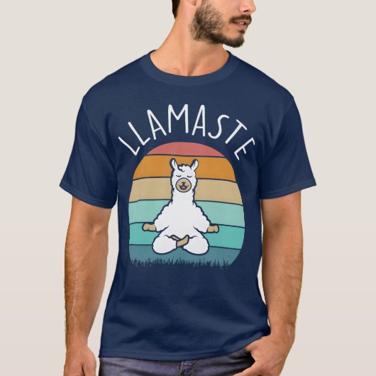 Yoga llamaste funny Yoga quote retro Tシャツ (正面)