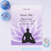 Yoga Lotus Man Violet 8.5 x 11 Event Flyer チラシ (シングル)