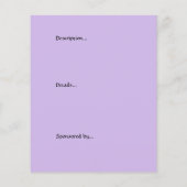 Yoga Lotus Man Violet Small Event Flyer チラシ (裏面)