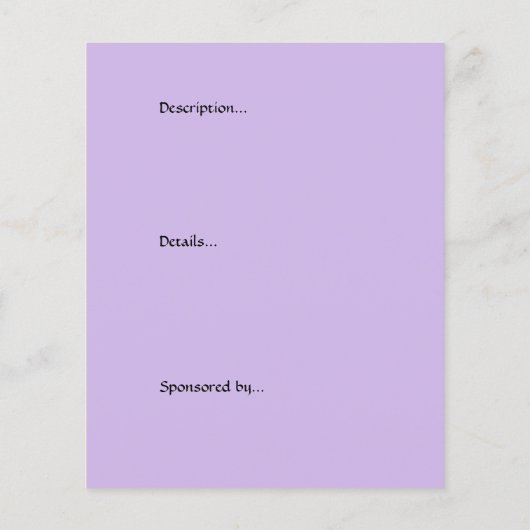 Yoga Lotus Man Violet Small Event Flyer チラシ (裏面)