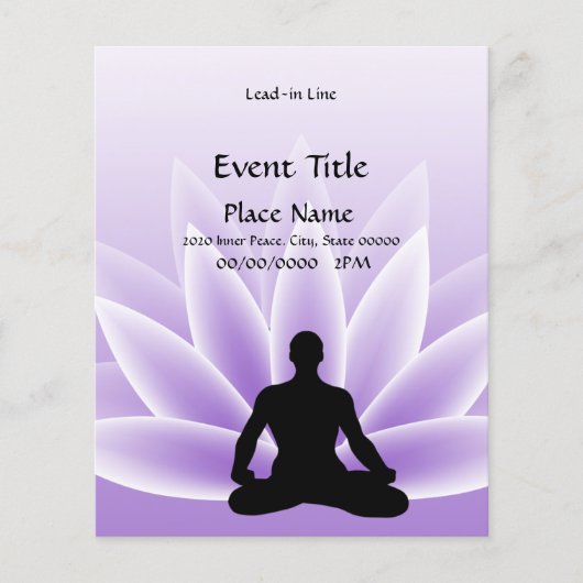 Yoga Lotus Man Violet Small Event Flyer チラシ (正面)