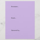 Yoga Lotus Violet 11x8.5 Event Flyer チラシ (裏面)