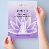 Yoga Lotus Violet 11x8.5 Event Flyer チラシ (手)