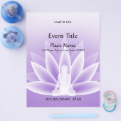 Yoga Lotus Violet 11x8.5 Event Flyer チラシ (シングル)