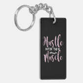 Yoga Lover | Hustle For The Muscle キーホルダー (正面左)
