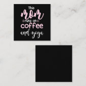 Yoga Lover | This Mom Runs On Coffee And Yoga ノートカード (正面/裏面)