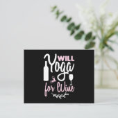 Yoga Lover | Will Yoga For Wine ポストカード (スタンド正面)