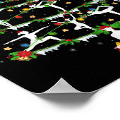 Yoga Lover Xmas Lighting Yoga Christmas Tree  ポスター (角)