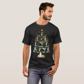 Yoga Lover Xmas Lighting Yoga Christmas Tree  Tシャツ (正面フル)