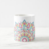 Yoga Mandala with Three Poses Pattern コーヒーマグカップ (中央)