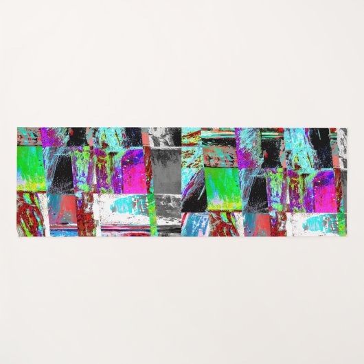 Yoga Mat – Abstract Grid ヨガマット (正面(横))