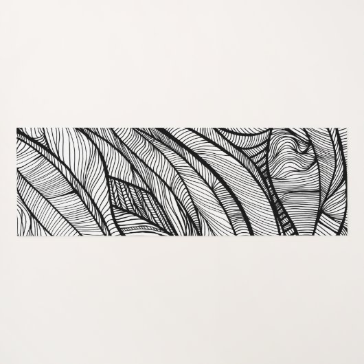 YOGA MAT feat. hand-drawn line art both sides ヨガマット (裏面(横))