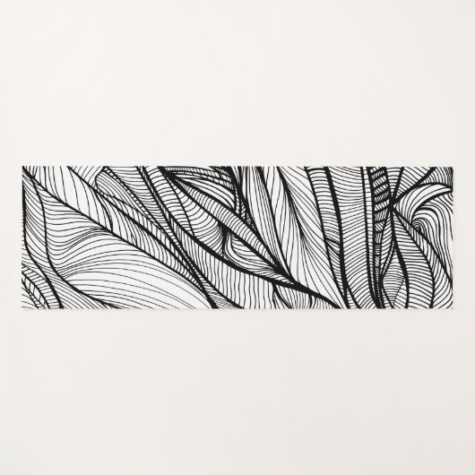 YOGA MAT feat. hand-drawn line art both sides ヨガマット (正面(横))