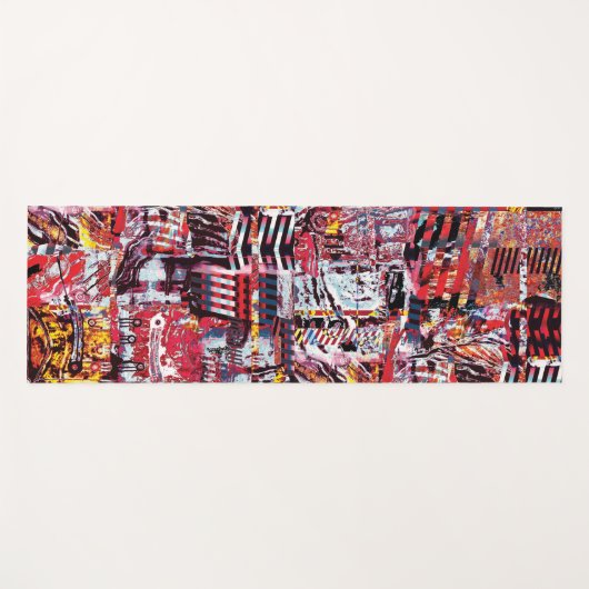 Yoga Mat – Fragmented Pulse ヨガマット (正面(横))