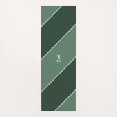 Yoga Mat - Personalised Green Stripes Pattern ヨガマット (正面)